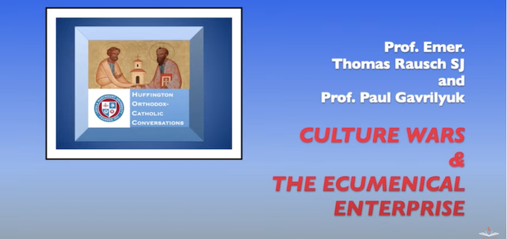 Huffington logo on blue background